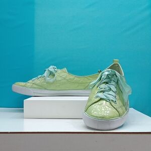 Coach Women's Patent Leather Sneakers in Mint Green Size11B